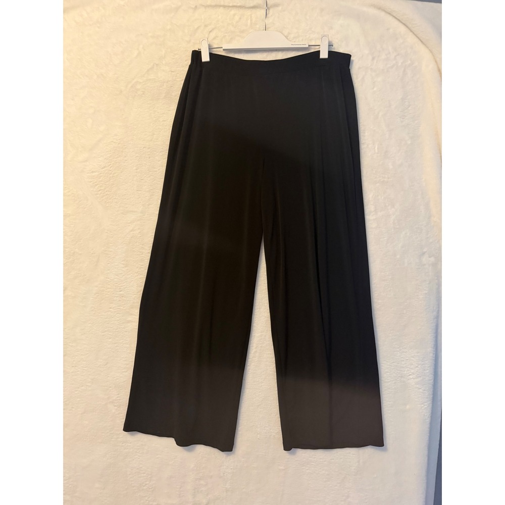 Spiegel Womens XL Black Wide Leg Lounge Pants Elastic Waist Stretch Flowy